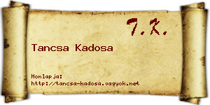 Tancsa Kadosa névjegykártya